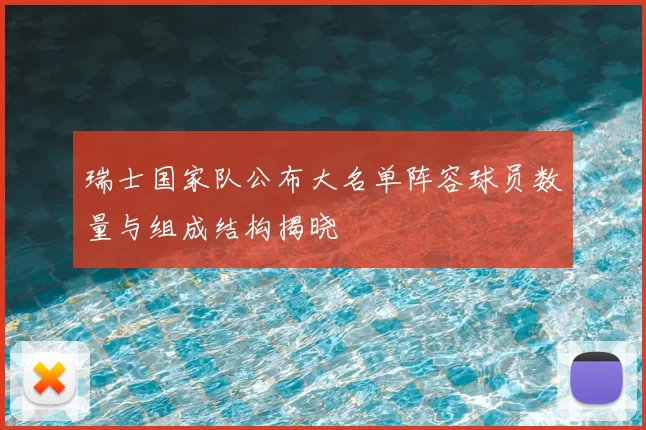 瑞士国家队公布大名单阵容球员数量与组成结构揭晓